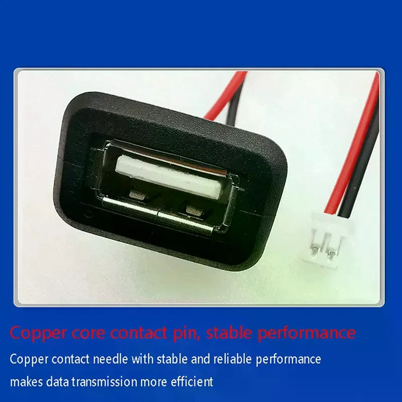 USB 2.0 Female Charging Port Connector with Cable & Socket
