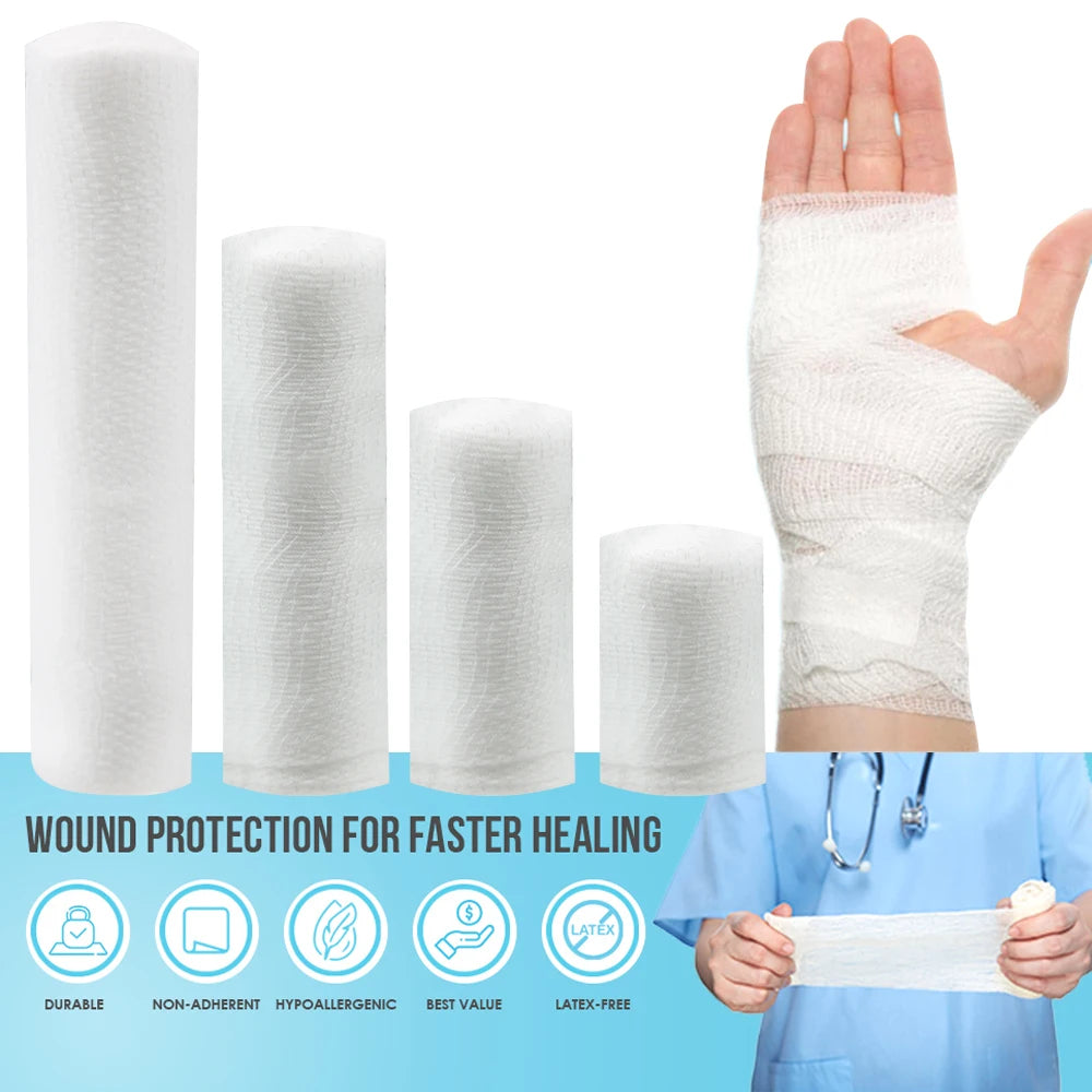 4-Pack Stretch Gauze Bandage Rolls – Soft Latex-Free Wound Care Gauze Bandage Rolls Peaceful Pleasures Health and Wellness