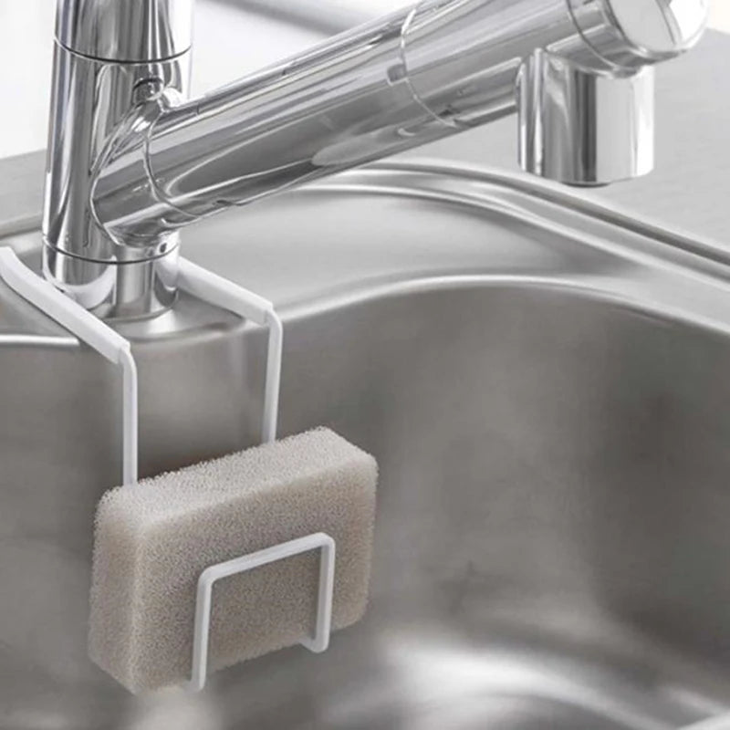 Metal Sink Sponge Holder – Kitchen & Bathroom Faucet Organizer