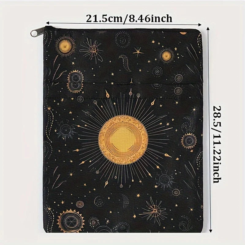 Book Sleeve with Zipper – Washable Fabric Book Cover Protector