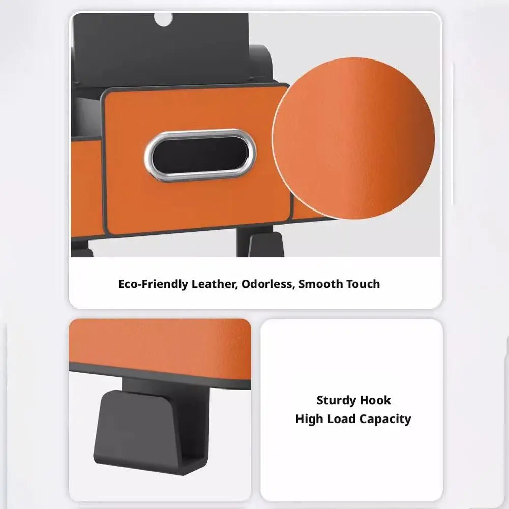Car Seat Rear Multi-function Convenient Storage Box Key Door Side Sundries Cup Holder Tissue High-quality Leather Storage Box Peaceful Pleasures Health and Wellness