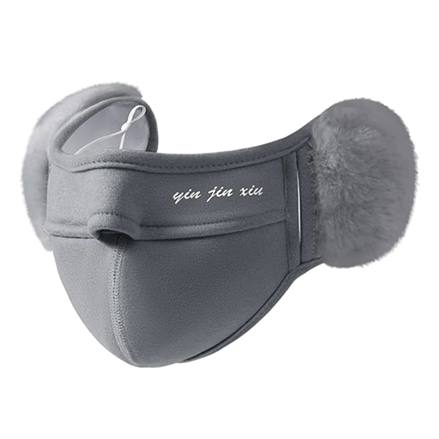 Woman Breathable Half Face Mouth Cover Outdoor Protect Mouth Cover Earmuffs for Cycling Bicycle Motorcycle Peaceful Pleasures Health and Wellness Gray