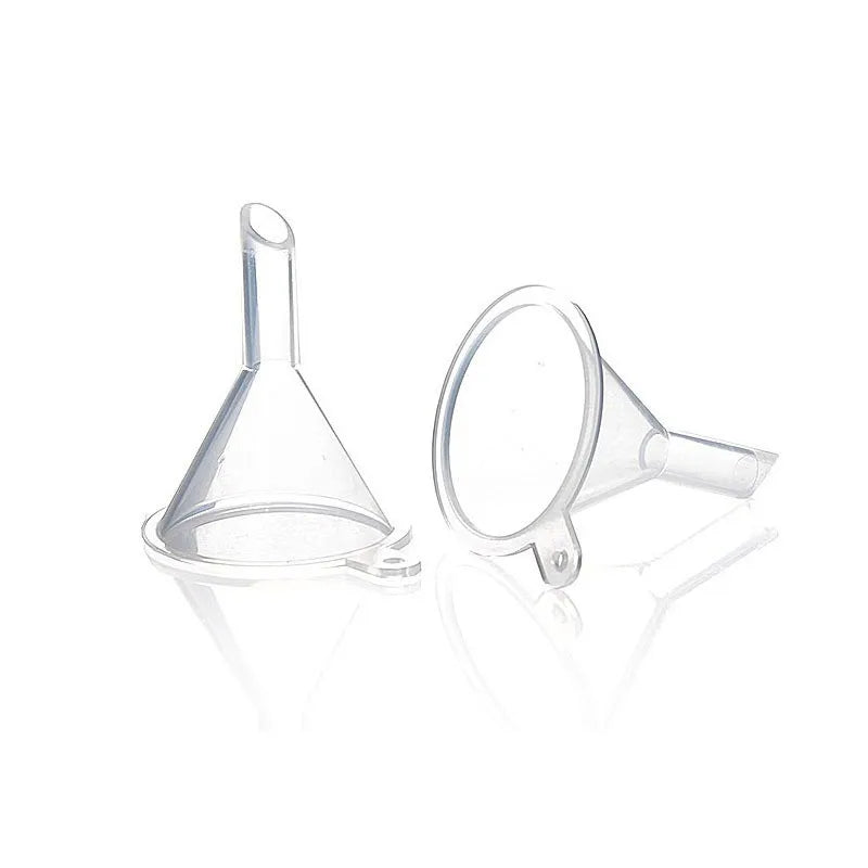 10-Pack Mini Plastic Funnels for Perfume, Oils & Travel