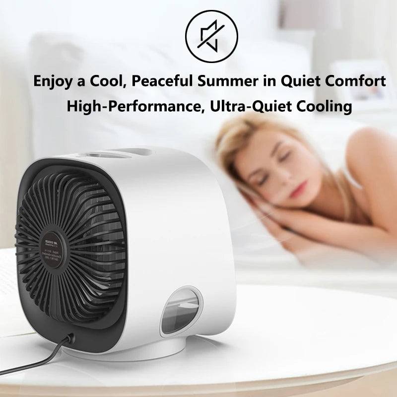 New Mini Air Cooler for Office, Home, Dormitory, Desktop Air Conditioning Fan, USB Fan Gift Peaceful Pleasures Health and Wellness