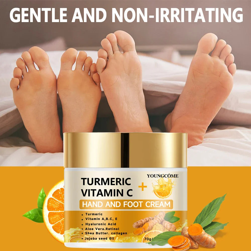 Turmeric Hand & Foot Cream – Retinol, Hyaluronic Acid | YOUNGCOME