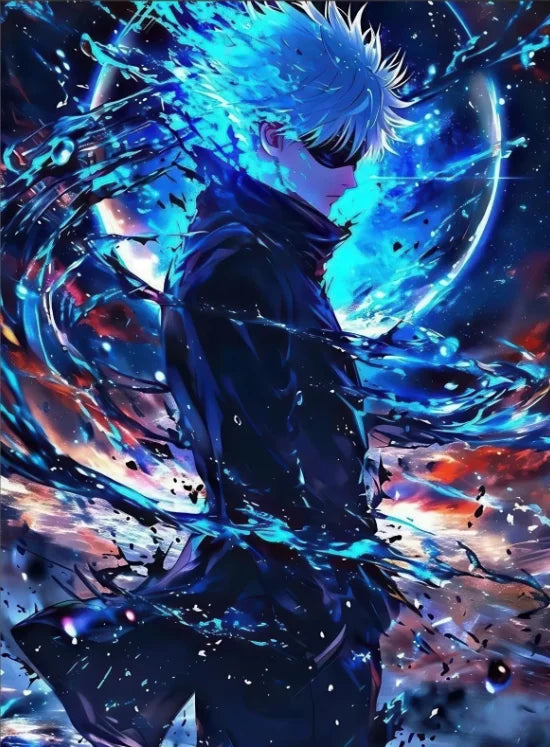 Jujutsu Kaisen Retro Canvas Poster, Japan Anime Figure Itadori Yuji Gojo Satoru Fushiguro Toji Wall Decor for Room Home & Gift Peaceful Pleasures Health and Wellness