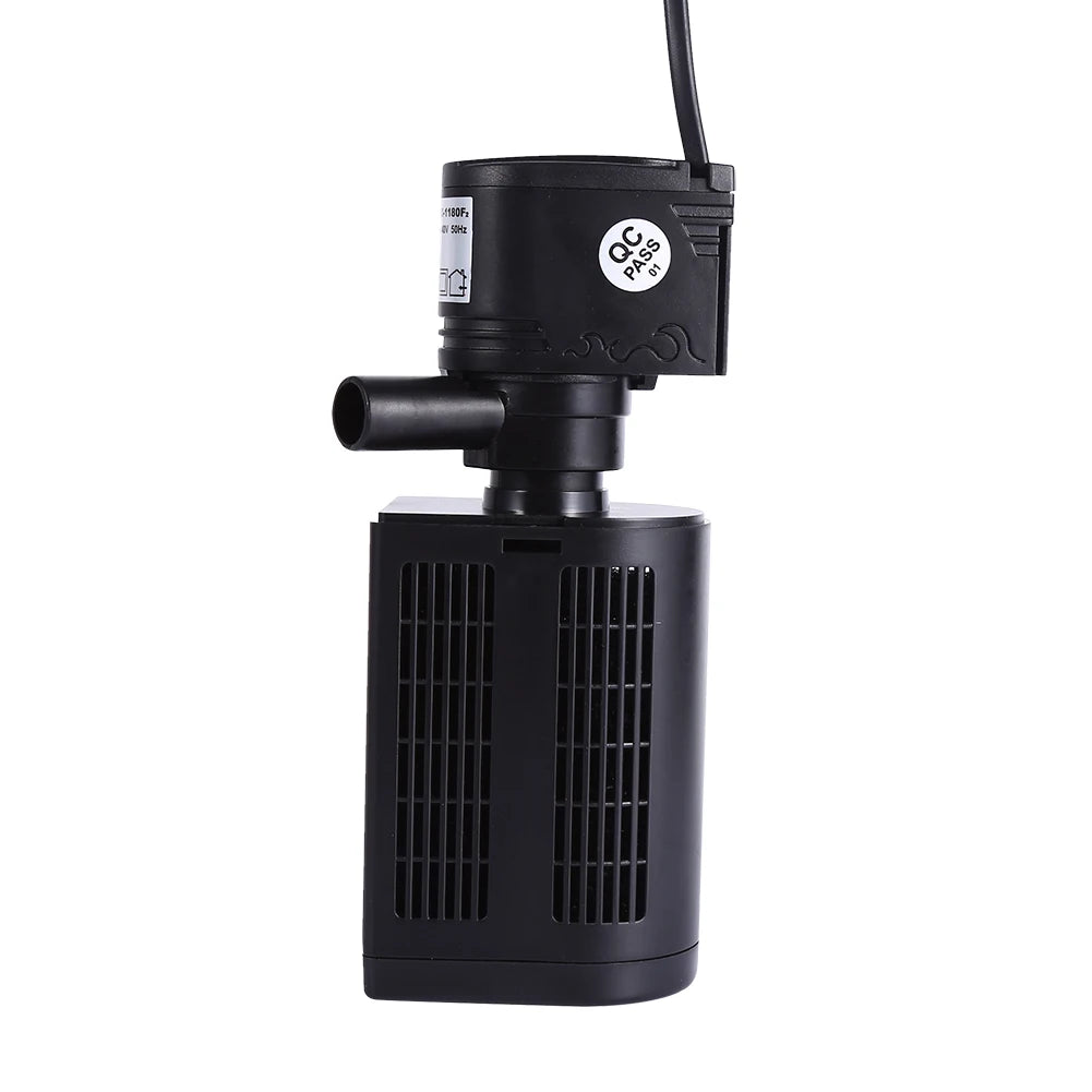 Fish Filter ABS Black 3 in 1 Aquarium Purifier Waterproof Oxygen Aquarium Oxygen Pump Water Aquarium Pump Purifier Tool Peaceful Pleasures Health and Wellness