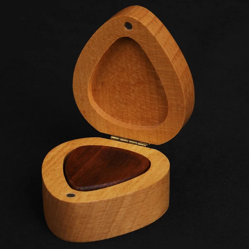 Handmade Guitar Pickbox Solid Wood Guitarbox Pick Storagebox Giftbox