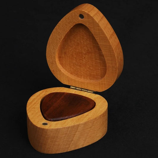 Handmade Guitar Pickbox Solid Wood Guitarbox Pick Storagebox Giftbox Peaceful Pleasures Health and Wellness