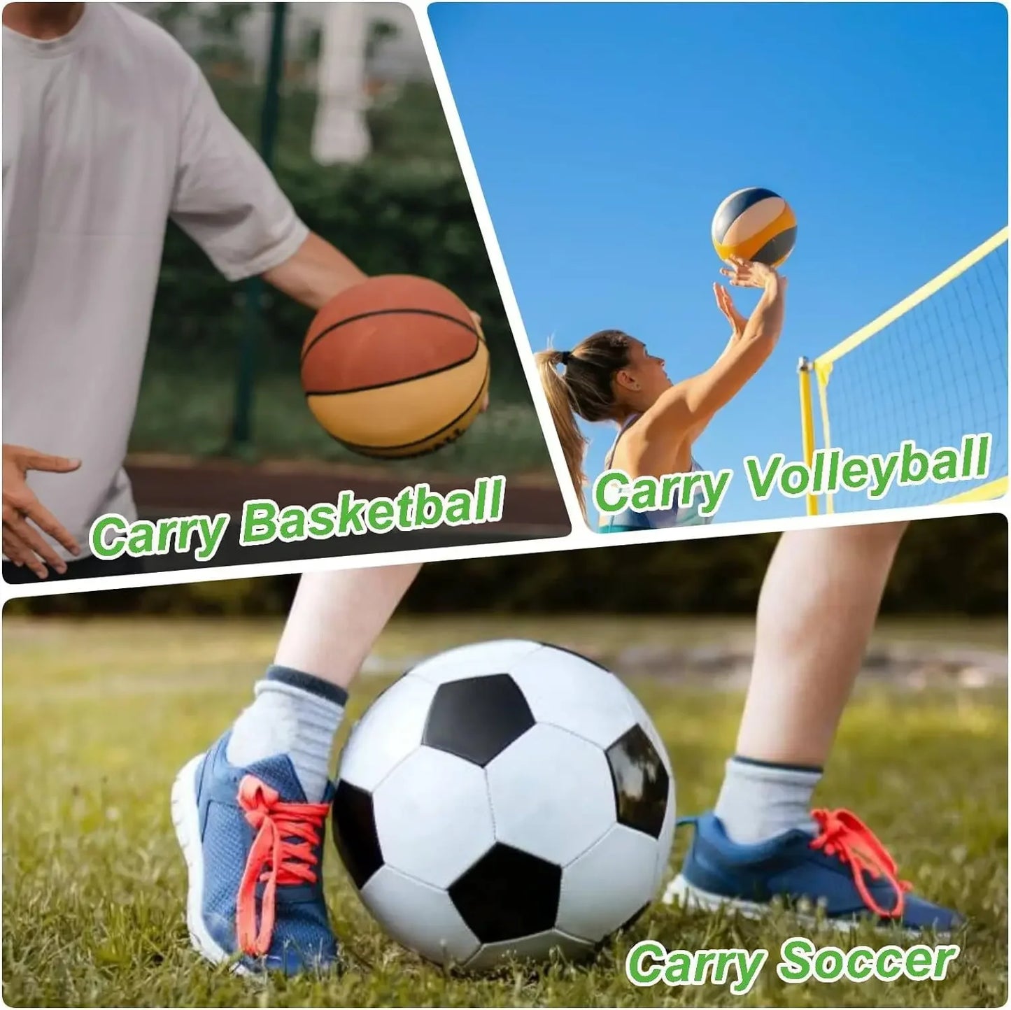 Single Ball Storage Zipper Pocket Gym Yoga Drawstring Sling Mesh Carry Bag for Basketball Volleyball Soccer Football Sports Bags Peaceful Pleasures Health and Wellness