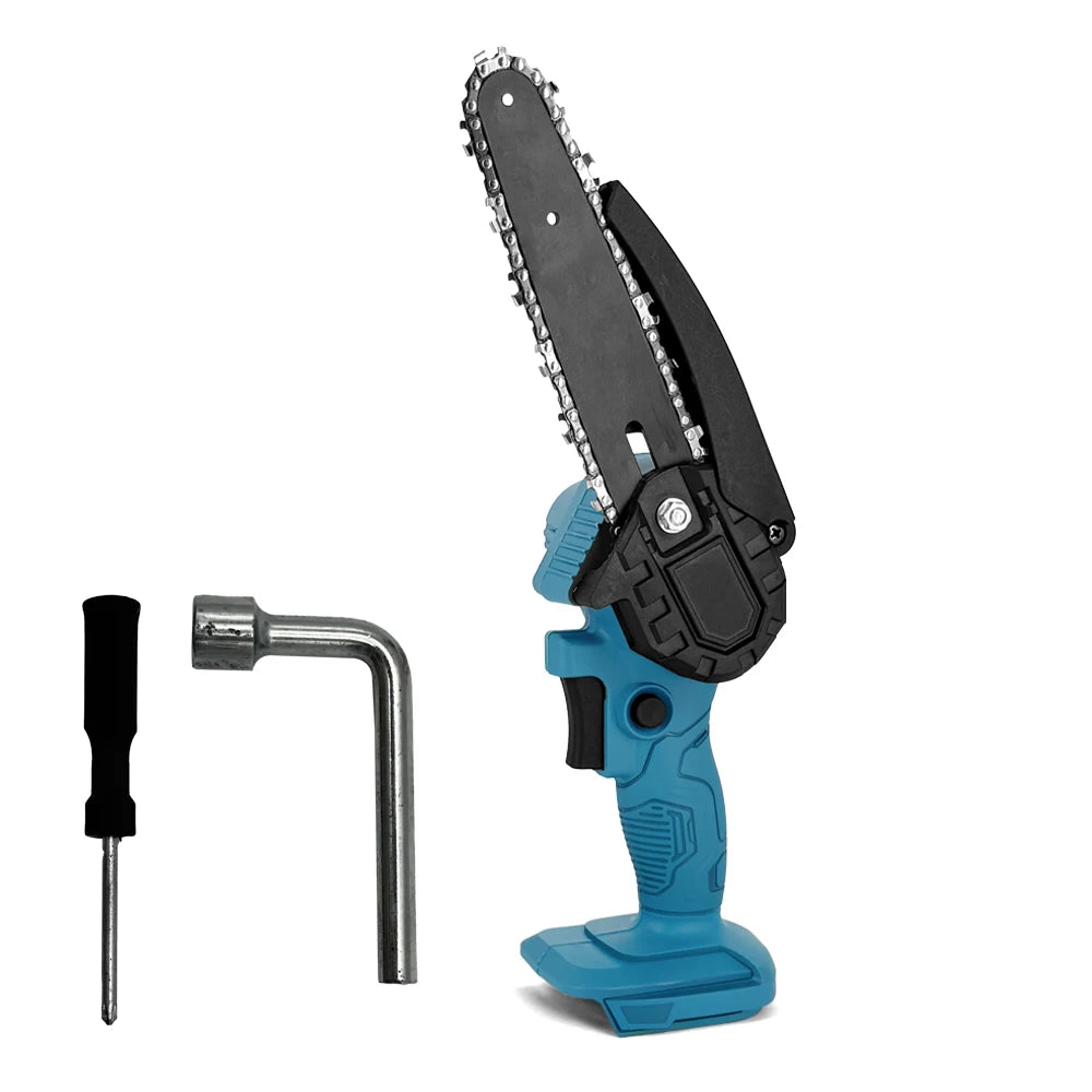 4/6 Inch Cordless Chainsaw Rechargeable Woodworking Garden Pruning Saw Wood Cutter Saws Power Tool for Makita Battery(NO Battery Peaceful Pleasures Health and Wellness 4 Inch