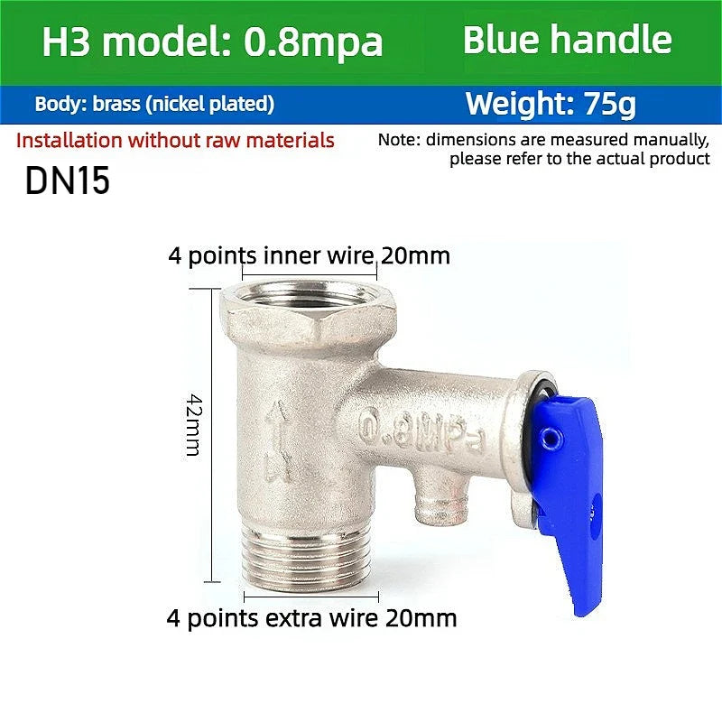 Brass Adjustable Pressure Relief Safety Valve | CE Certified
