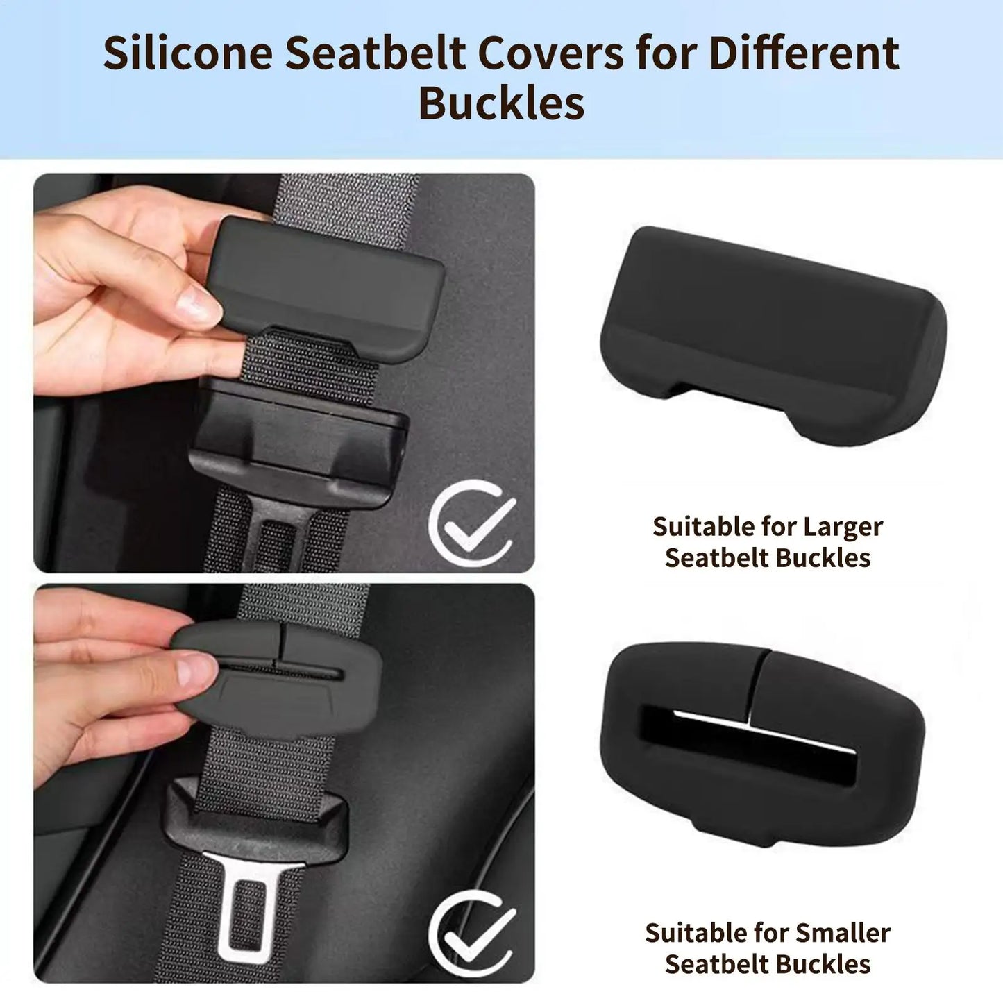 Silicone Seat Belt Buckle Protector Cover | Universal Car Fit