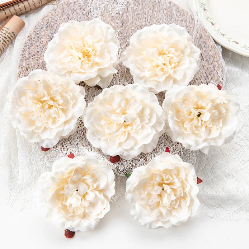 Silk Artificial Peony Dahlia Flower Heads 10cm – 5 or 10pcs