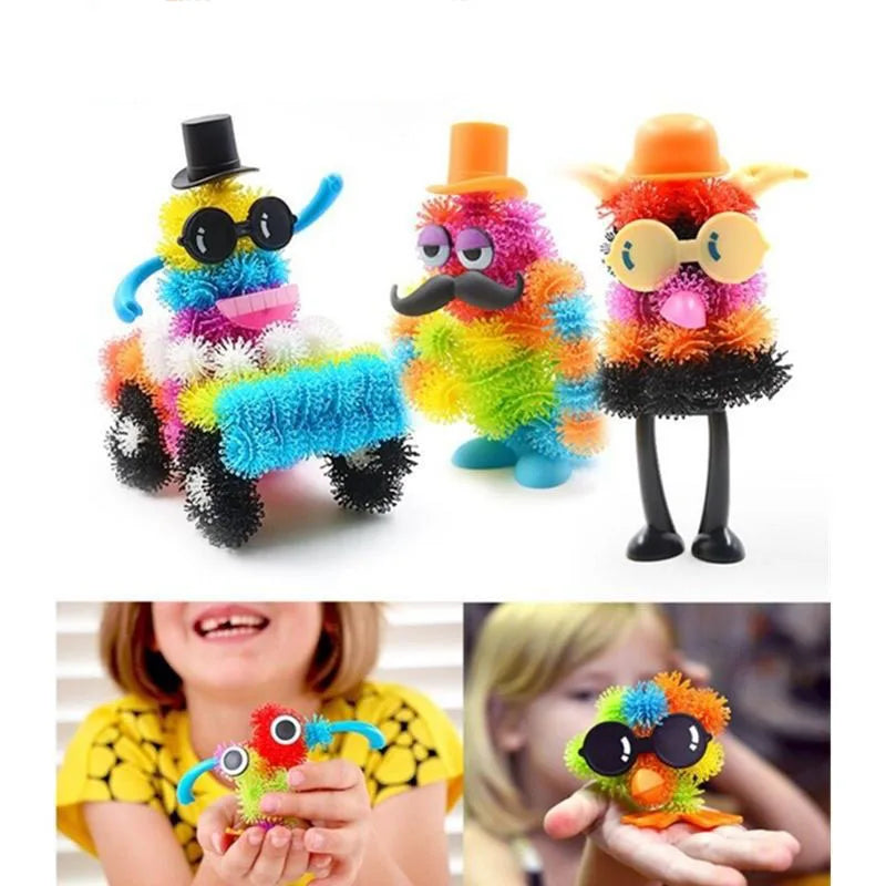 Sticky Thorn Ball Building Blocks Connect Toys Kids Toddlers 3D Model