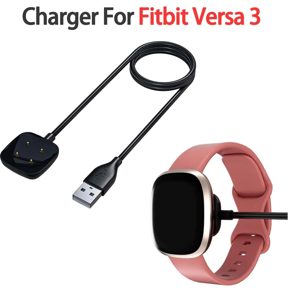 Fitbit Versa 4/3 & Sense 2/1 Magnetic USB Charging Cable Dock Smartwatch Charger Oasis Select