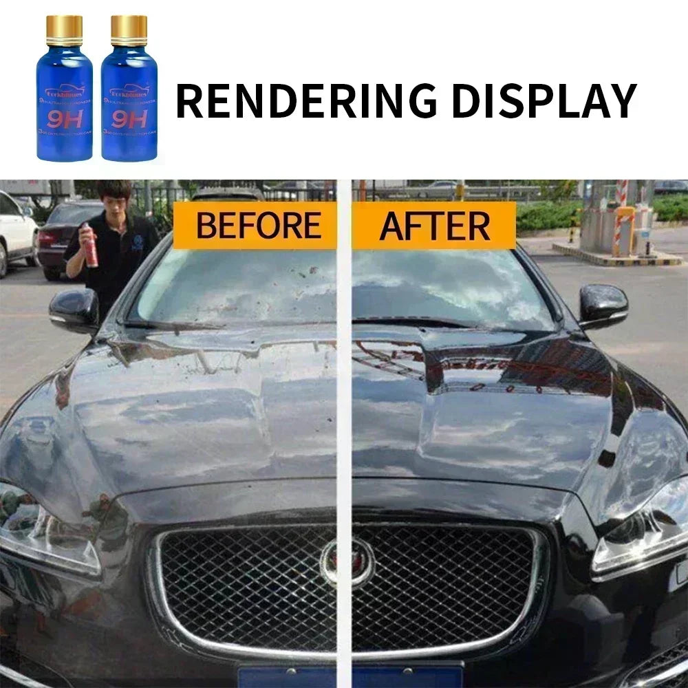3PCS 9H Car Liquid Ceramic Coat Super Hydrophobic Glass Coating Set Polysiloxane and Nano materials Ceramics For Cars Peaceful Pleasures Health and Wellness