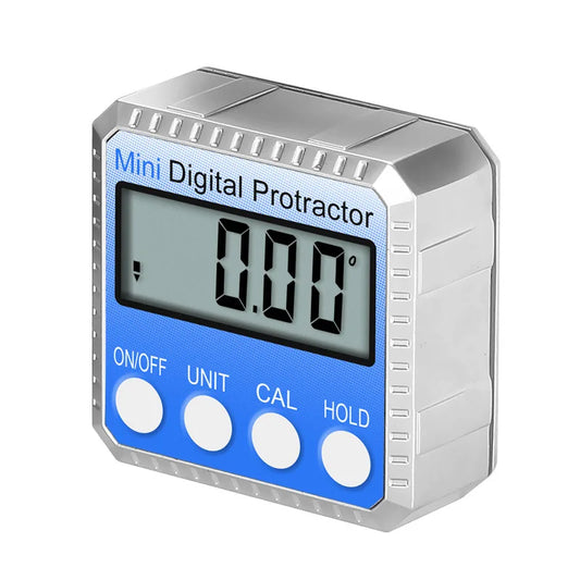 Digital Inclinometer, Level Meter, 360 High-Precision Leveling Ruler, Inclinometer, Tilt Box Peaceful Pleasures Health and Wellness Silver