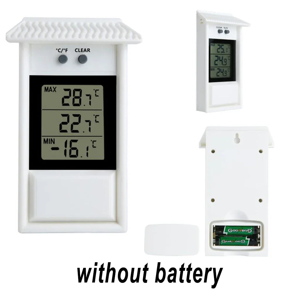 Digital Max Min Thermometer – Indoor Outdoor Greenhouse Wall Mount