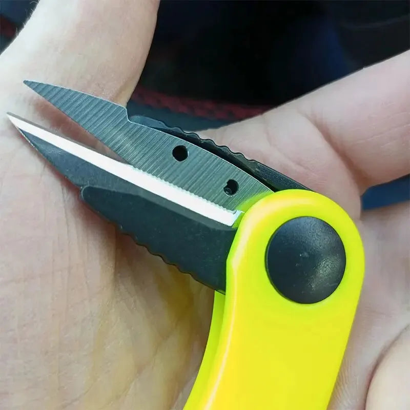 Folding Scissors Stainless Steel Fish Use Scissor Multifunction Fishing Line Cut Clipper Shrimp-Type Fishing Tackles Pesca Peaceful Pleasures Health and Wellness