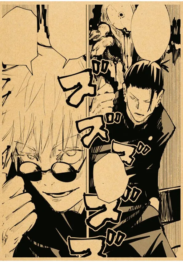 Jujutsu Kaisen Gojo Satoru Vintage Anime Canvas Wall Art Poster