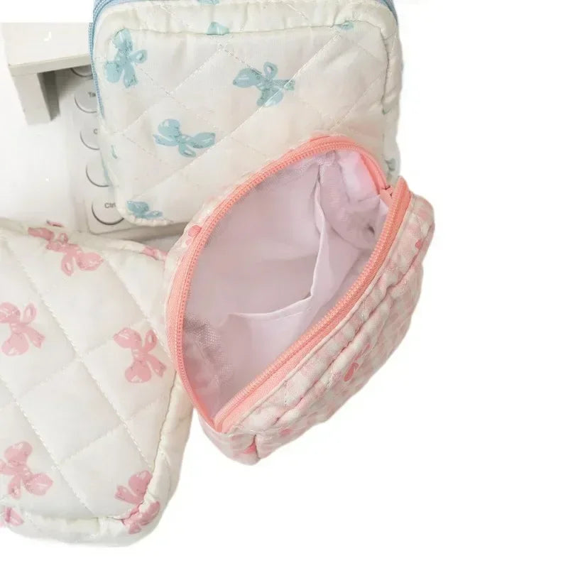 Heart Print Tampon & Sanitary Napkin Pouch | Feminine Organizer