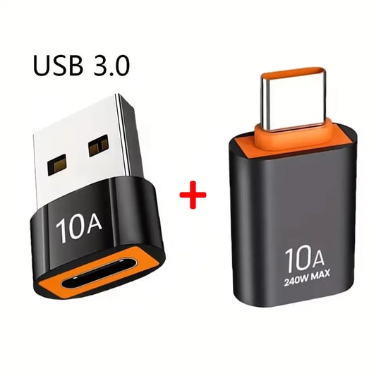 10A USB A To USB C OTG Adapter Type C to USB Converter USB 3.0 Adapter For Xiaomi 14 MacBook USB To Type C OTG Connector Peaceful Pleasures Health and Wellness