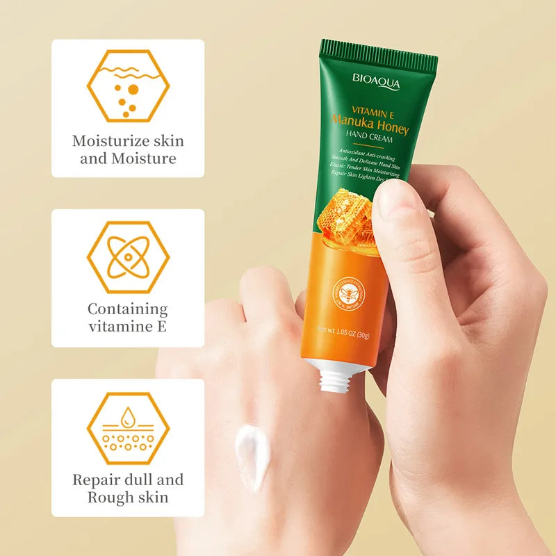 Honey & Vitamin E Hand Cream with Glycerin | Deep Moisture
