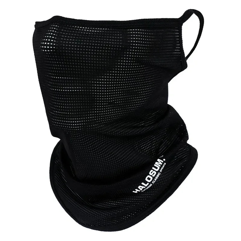 Summer Men's and Women's Ice Silk Veil Sunshade Breathable Outdoor Neck Protection Cycling Mask Half Face Style Peaceful Pleasures Health and Wellness