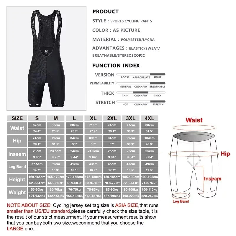 Men's 5D Gel Pad Cycling Bib Shorts – MTB & Road Bike