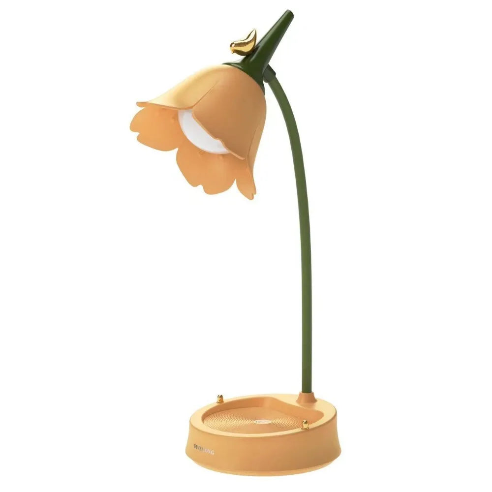 Flower LED Desk Lamp | Touch Dim, 3 Colors, USB Rechargeable