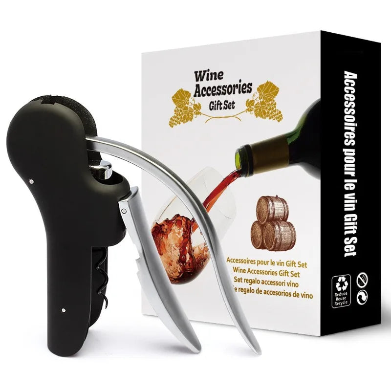 Zinc Alloy Goose Head Wine Opener – Easy Cork Removal Tool Wine Bottle Opener Peaceful Pleasures Health and Wellness Silver