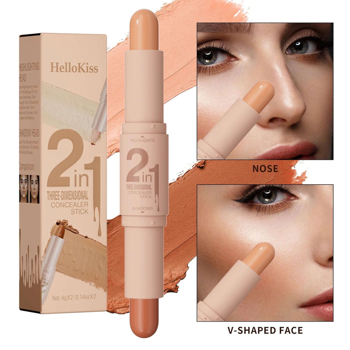 Hello Kiss Double-Ended Highlighter & Contour Stick