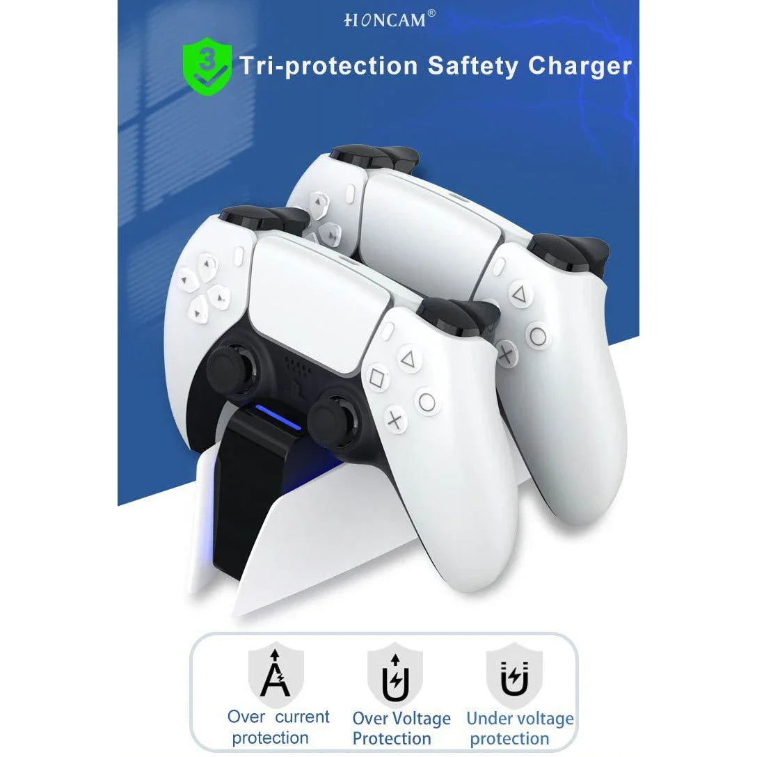 PS5 DualSense Dual Charging Dock – USB-C Contact Charger Stand