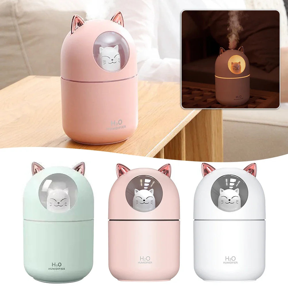 USB Mini Humidifier & Aroma Diffuser with Night Light | 300ml