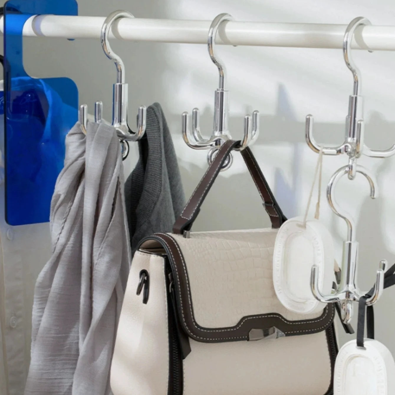 Rotating Claw Hook Hanger for Belts, Ties, Hats & Bags