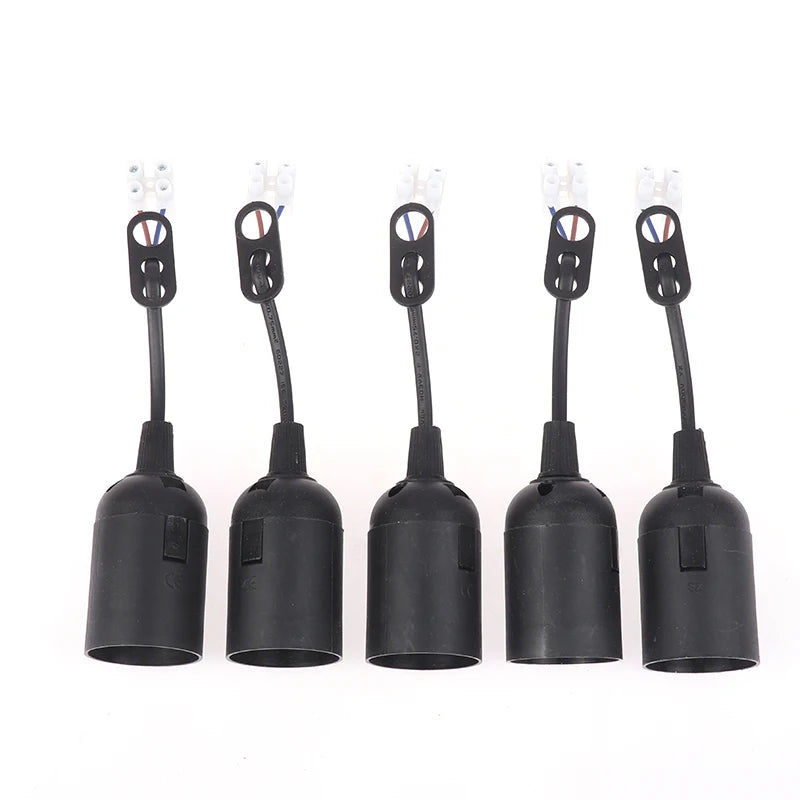 5x E27 Lamp Holder Construction Socket Lamp Holder With Cable Construction Site Socket Renovation Socket Lighting Accessories Peaceful Pleasures Health and Wellness