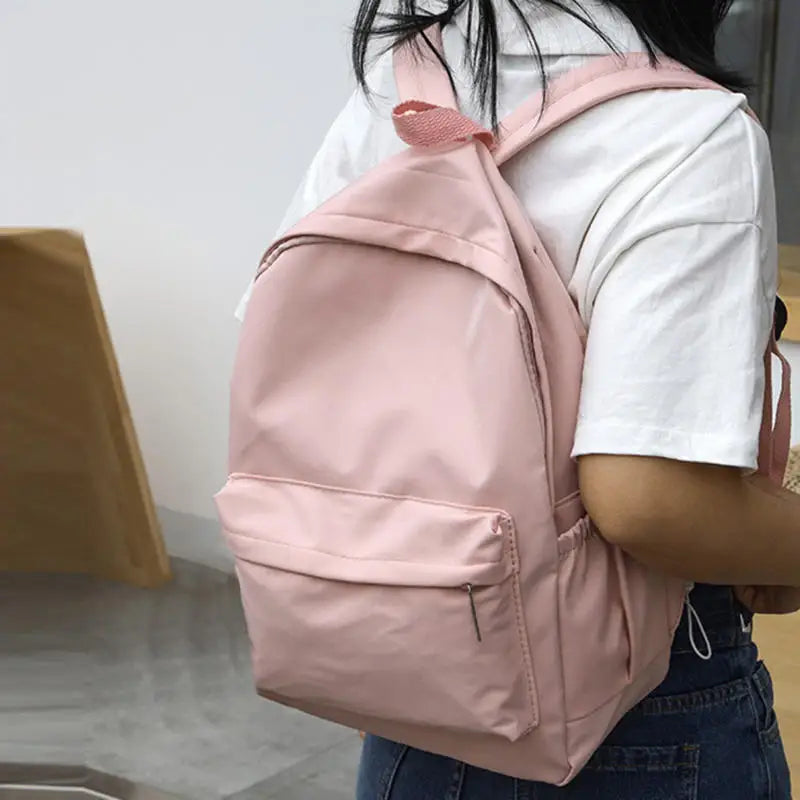 Fashion Backpacks for Women Knapsack Solid Color Student Casual Large Capacity School Rucksacks Ladies Shoulder Backpack Peaceful Pleasures Health and Wellness