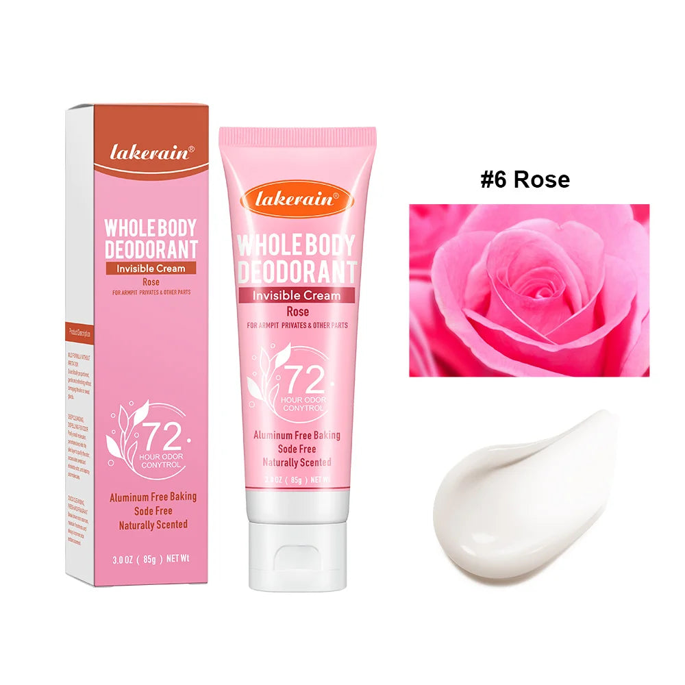 Whole Body Deodorant Deeply Improve Odor Refreshing Non-sticky Mild Formula Multiple Fragrances Creamy Texture Pre-Deodorant Peaceful Pleasures Health and Wellness orange Rose