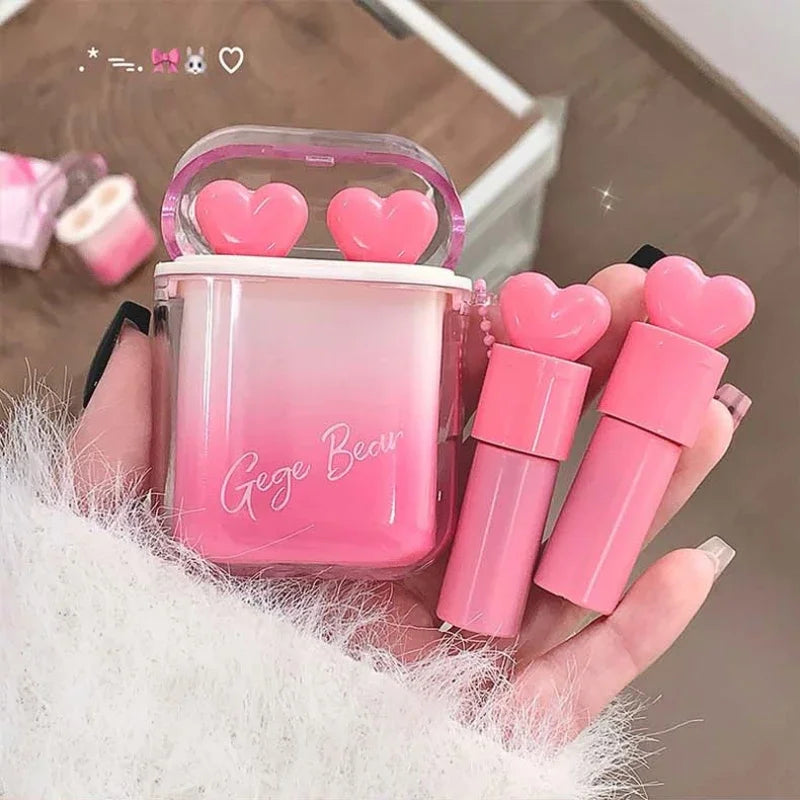 Rose Pink Matte Velvet & Mirror Lip Gloss Kit | Long-Lasting