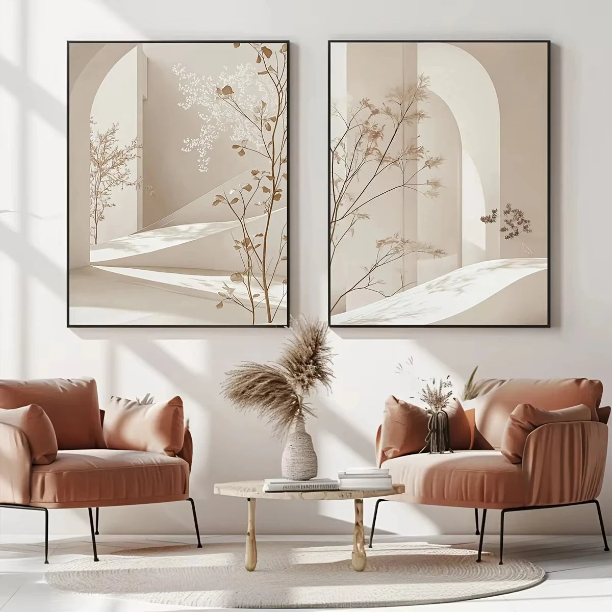 Minimalist Arch Landscape Canvas Print | Bohemian Wall Art