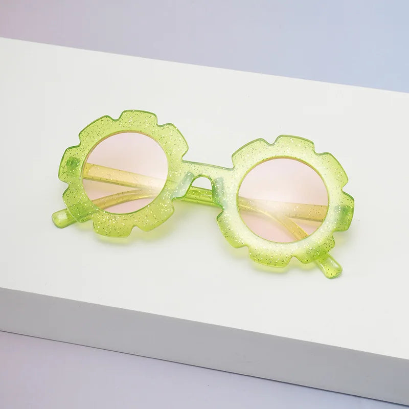 Cute Floral Round Sunglasses for Girls | UV400 Kids Shades