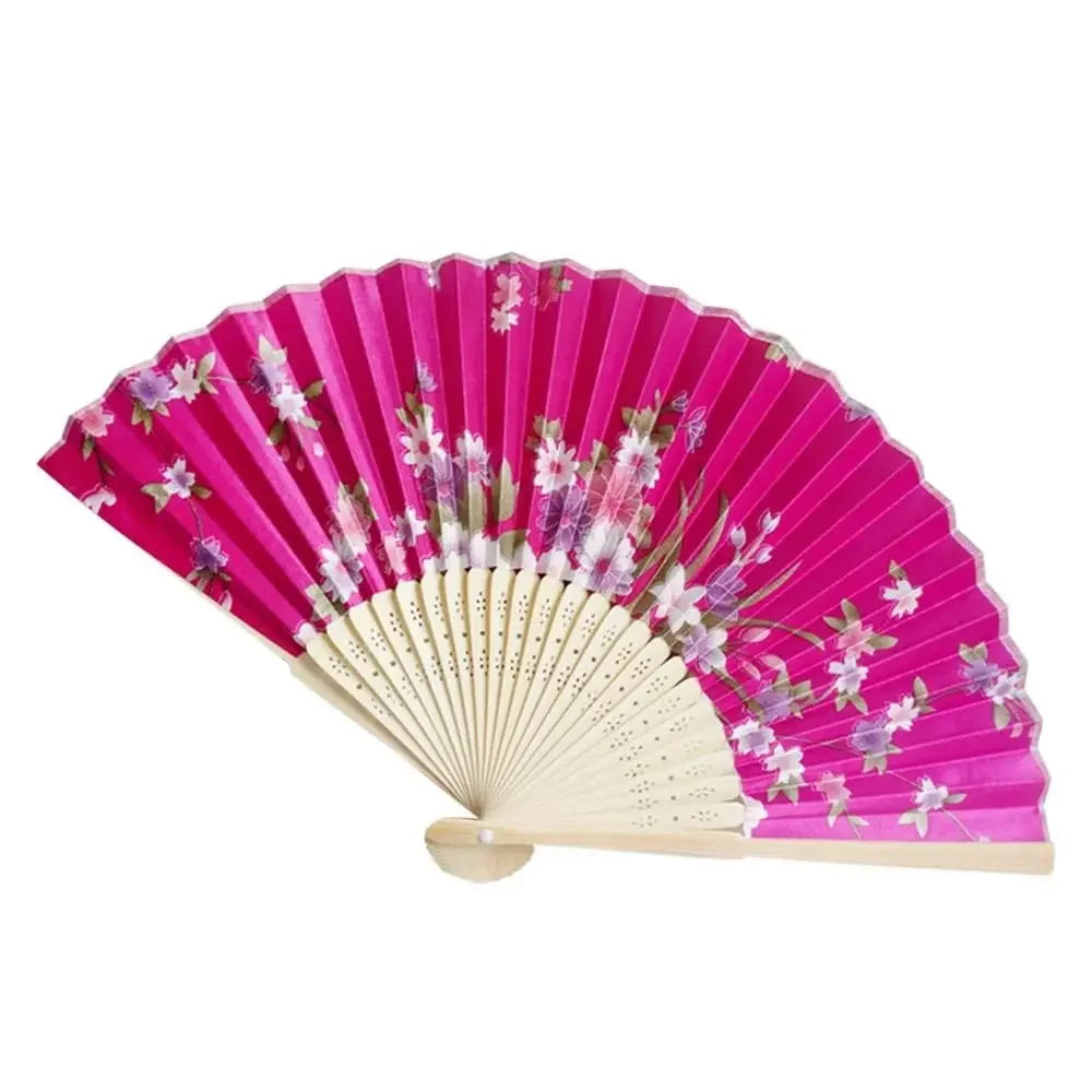 Colorful Bamboo Folding Fan – Wedding Gift & Photo Prop