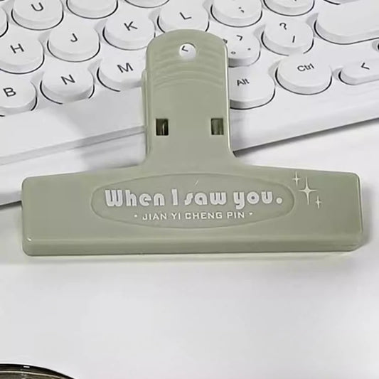 Ins Style High Aesthetic Retro Color Stationery Clip Non Magnetic High End Long Tail Clip Student Plastic Clip Letter Versatile Peaceful Pleasures Health and Wellness