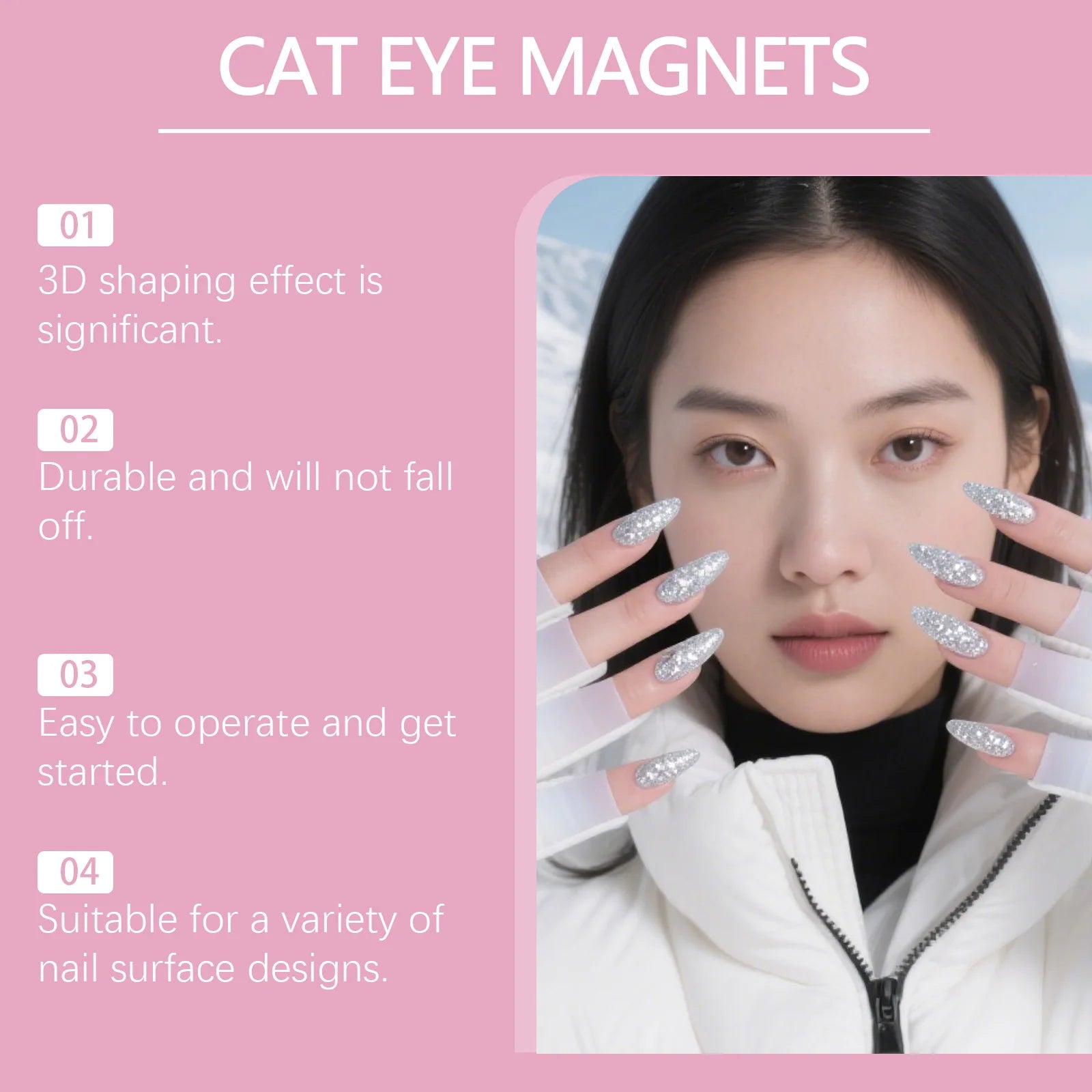 DIY Nail Magnet Stick Easy Control Create Diverse Nail Cat Eye Heart Styles Professional Design Cat Eye Nail Art Magnetic Tool Peaceful Pleasures Health and Wellness