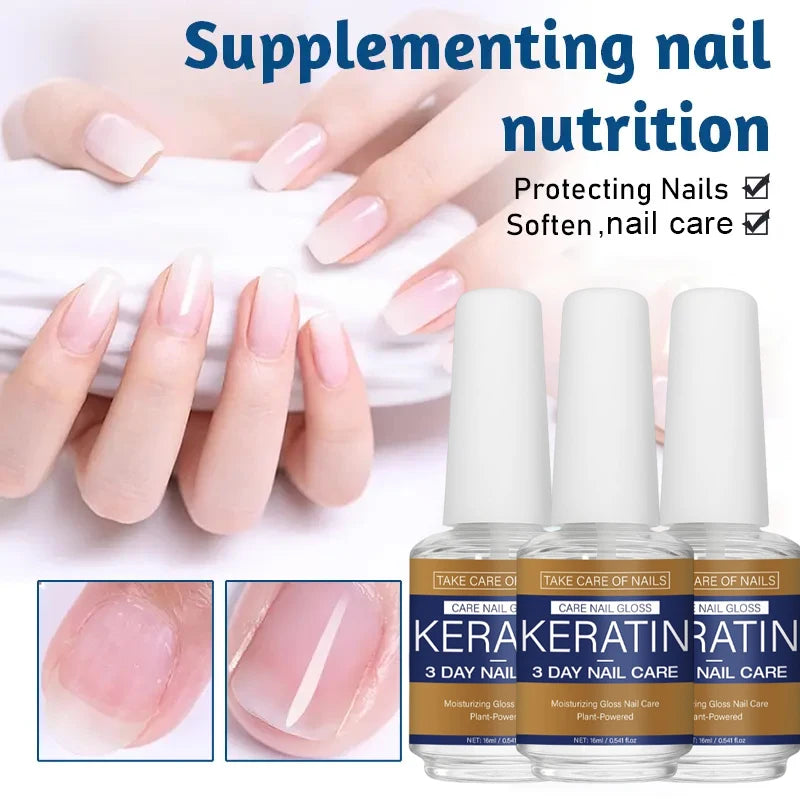 3 Days Nail Care Oil Keratin Amino Acid Formula Fast Dry 90s Salon Shine No Chip Deep Moisture Nail Strengthener,15ml Peaceful Pleasures Health and Wellness