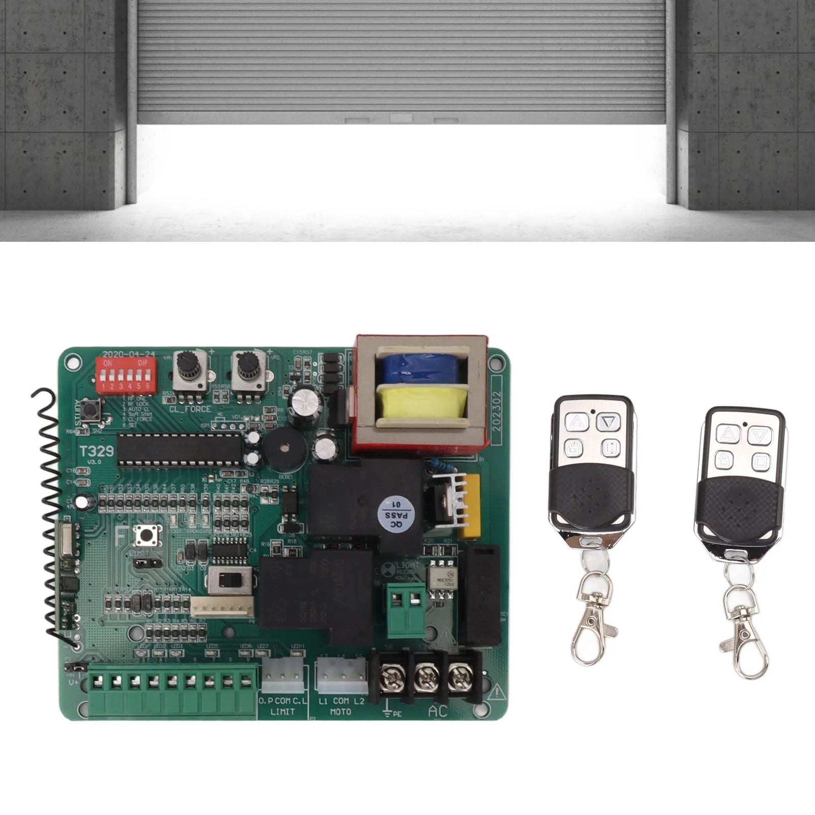 Door Motor Control Board LED Indication Long Remote Distance 220V Sliding Gate Motor Control Board Anti Interference for Car Peaceful Pleasures Health and Wellness