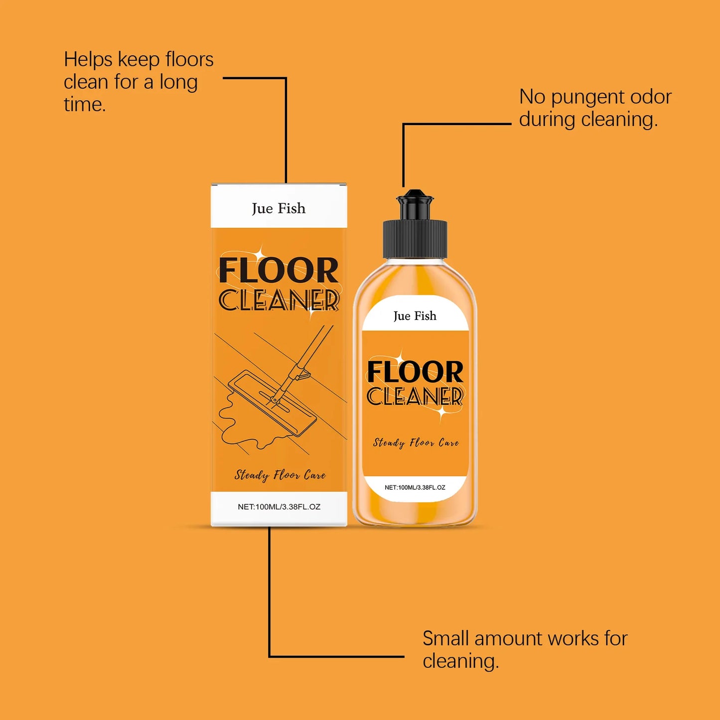 Jue-Fish 100ml Multi-Surface Floor Cleaner | Polish & Dirt Removal