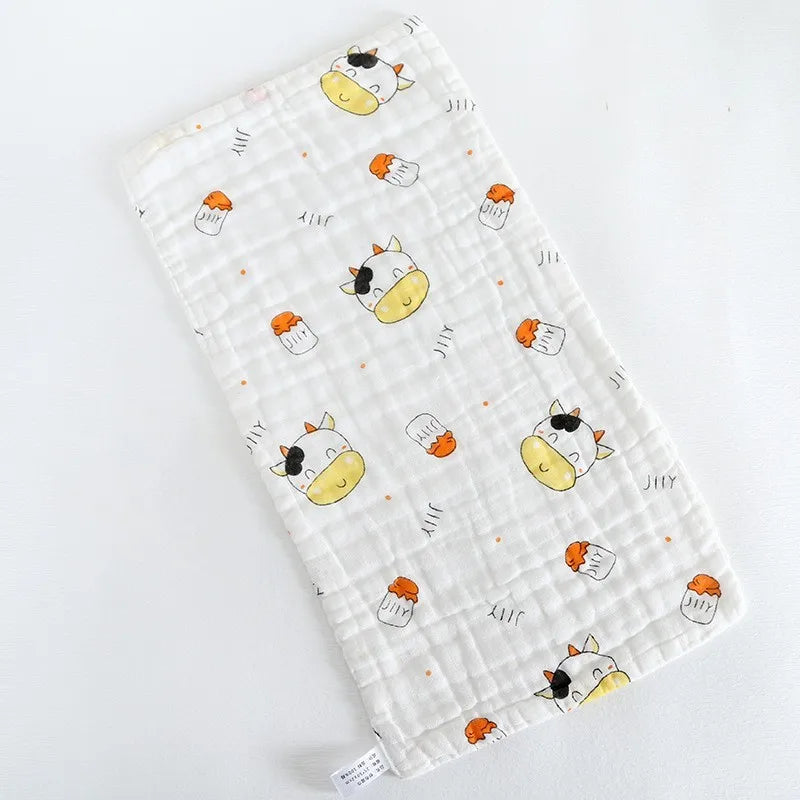 Baby 6-Layer Gauze Cotton Face Towel | Cartoon Handkerchief