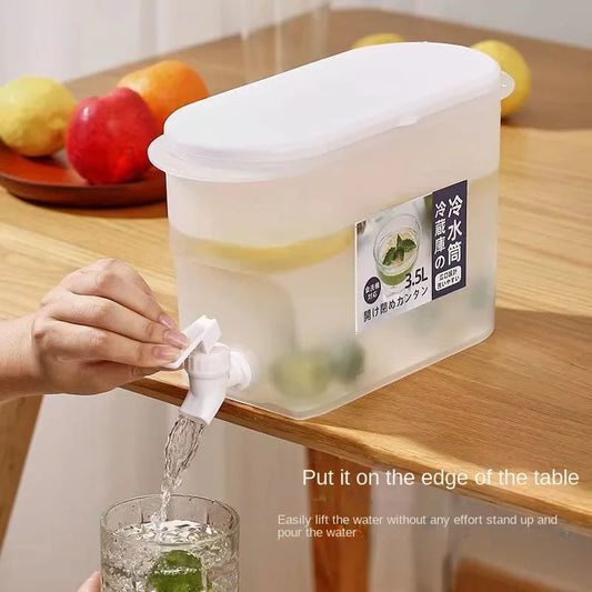 Cold Water Bucket With Faucet Refrigerator Jug Dispenser Water Kettle Summer Fruit Juice Drink Container Fridge Pots Pitcher Peaceful Pleasures Health and Wellness